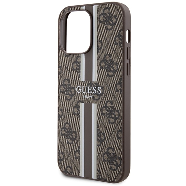 Guess 4G Printed Stripes - θήκη για Apple iPhone 15 Pro Max - Καφέ - Image 6