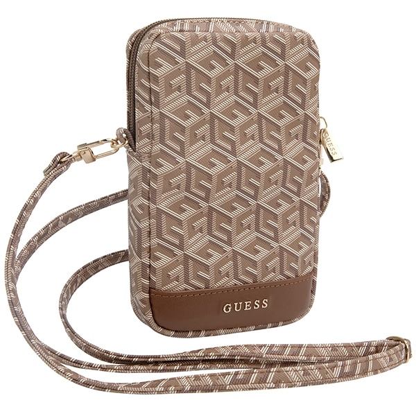 Guess Τσάντα GUWBZPGCSPGW καφέ/brown Zip GCube Bottom Stripe - Image 3