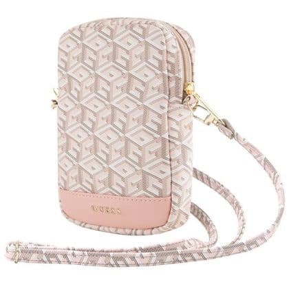 Guess Τσάντα GUWBZPGCSPGP ροζ/pink Zip GCube Bottom Stripe