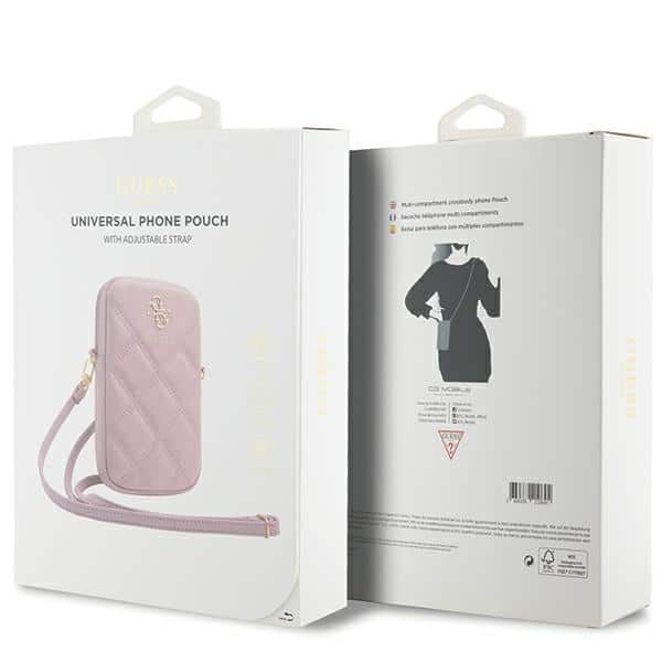 Guess Τσάντα GUWBZPSQSSGP ροζ/pink Zip Quilted 4G - Image 5