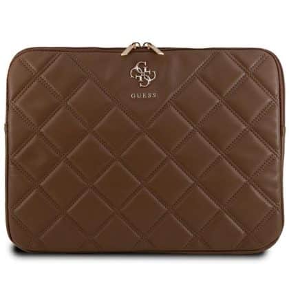 Guess Θήκη GUCS14ZPSQSSGW 14" καφέ/brown Quilted 4G
