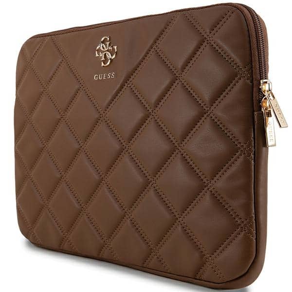 Guess Θήκη GUCS14ZPSQSSGW 14" καφέ/brown Quilted 4G - Image 2