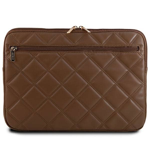 Guess Θήκη GUCS14ZPSQSSGW 14" καφέ/brown Quilted 4G - Image 3