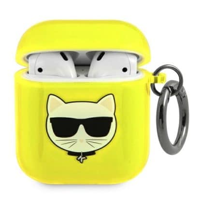 Karl Lagerfeld KLA2UCHFY κάλυμμα AirPods κίτρινο Choupette