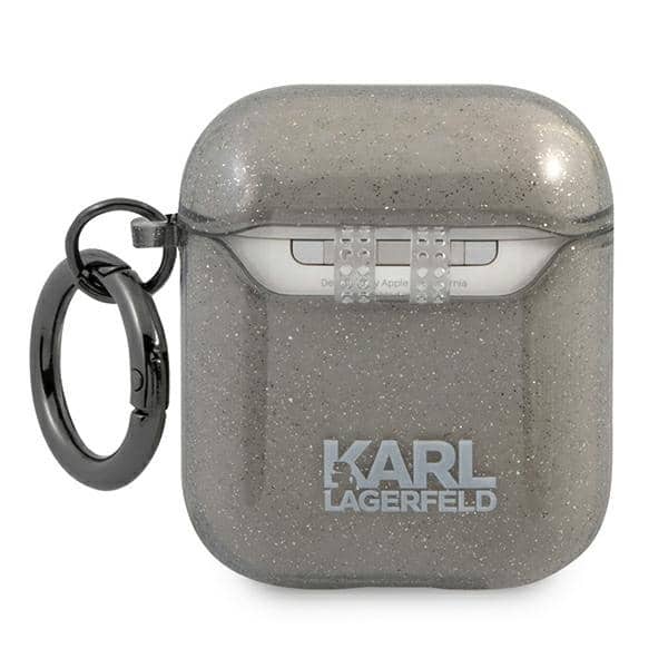 Karl Lagerfeld KLA2UCHGK Κάλυμμα για AirPods 1/2 μαύρο Glitter Choupette - Image 2