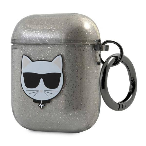 Karl Lagerfeld KLA2UCHGK Κάλυμμα για AirPods 1/2 μαύρο Glitter Choupette - Image 3