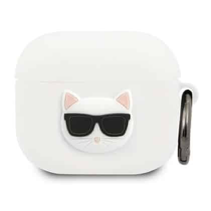 Karl Lagerfeld KLACA3SILCHWH Κάλυμμα AirPods 3 λευκό/white Σιλικόνης Choupette