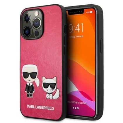 Karl Lagerfeld Ikonik Karl & Choupette - θήκη για Apple iPhone 13 Pro / - Κόκκινο