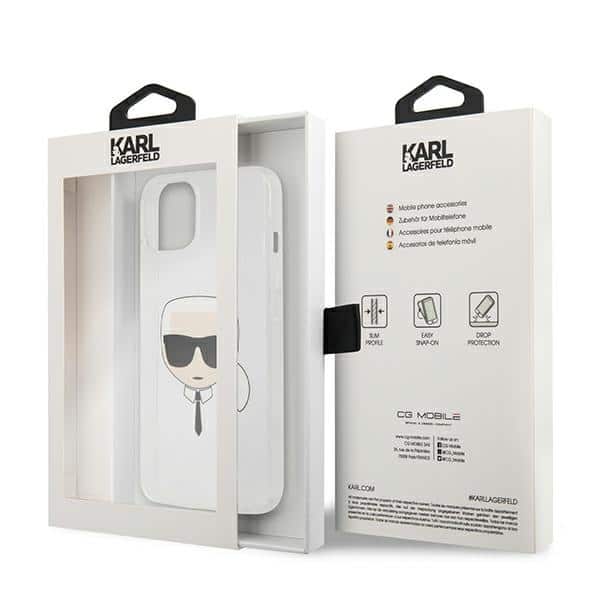 Karl Lagerfeld Glitter Karl`s Head - θήκη για Apple iPhone 13 mini - Ασημί - Image 8