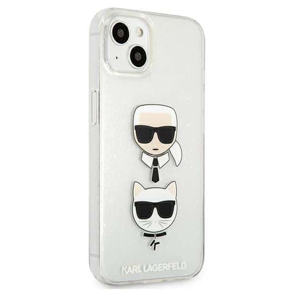 Karl Lagerfeld Glitter Karl`s & Choupette - θήκη για Apple iPhone 13 mini - Διάφανο - Image 4