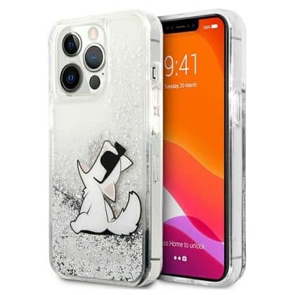 Karl Lagerfeld Liquid Glitter - Choupette Fun - θήκη για Apple iPhone 13 Pro Max - Διάφανο