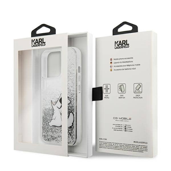 Karl Lagerfeld Liquid Glitter - Choupette Fun - θήκη για Apple iPhone 13 Pro Max - Διάφανο - Image 8