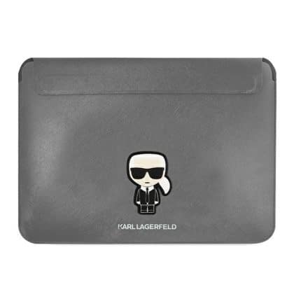 Karl Lagerfeld Θήκη KLCS14PISFG 14" ασημί Saffiano Ikonik Karl