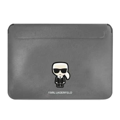 Karl Lagerfeld Θήκη KLCS16PISFG 16" ασημί Saffiano Ikonik Karl