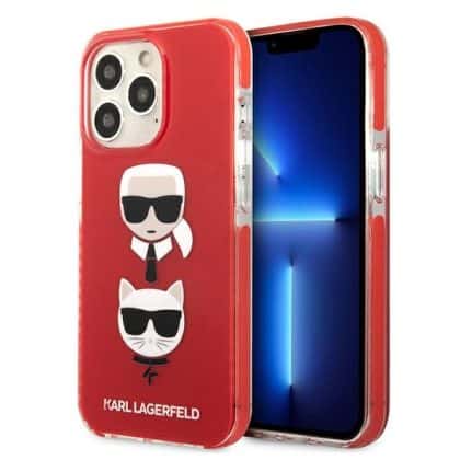 Karl Lagerfeld Karl & Choupette Head - θήκη για Apple iPhone 13 / Pro - Κόκκινο