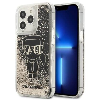 Karl Lagerfeld Liquid Glitter Gatsby - θήκη για Apple iPhone 13 Pro / - Μαύρο