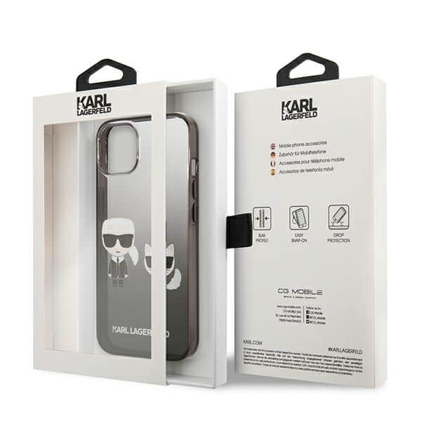 Karl Lagerfeld Gradient Ikonik Karl & Choupette - θήκη για Apple iPhone 13 mini - Μαύρο - Image 8