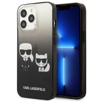 Karl Lagerfeld Ikonik Karl & Choupette Collection - θήκη για Apple iPhone 13 / Pro - Μαύρο