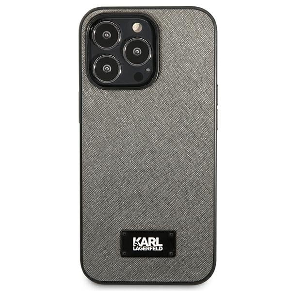 Karl Lagerfeld Saffiano Plaque - θήκη για Apple iPhone 13 Pro Max - Ασημί - Image 3