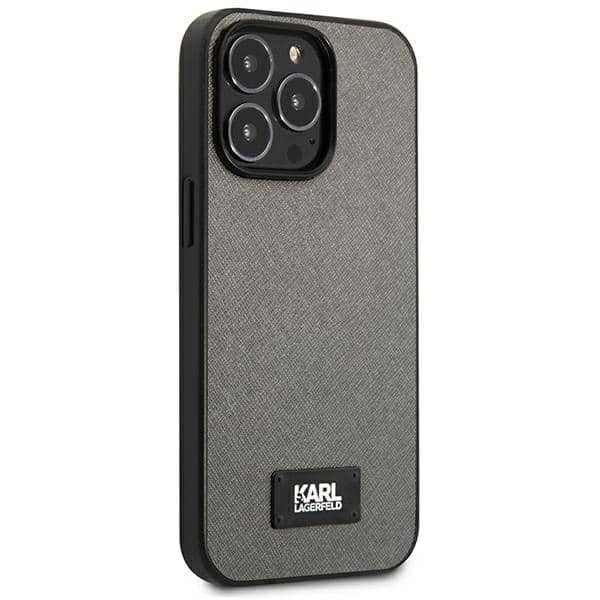 Karl Lagerfeld Saffiano Plaque - θήκη για Apple iPhone 13 Pro Max - Ασημί - Image 4