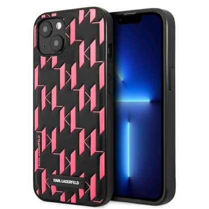 Karl Lagerfeld Μονόγραμμα - θήκη για Apple iPhone 13 mini - Ροζ