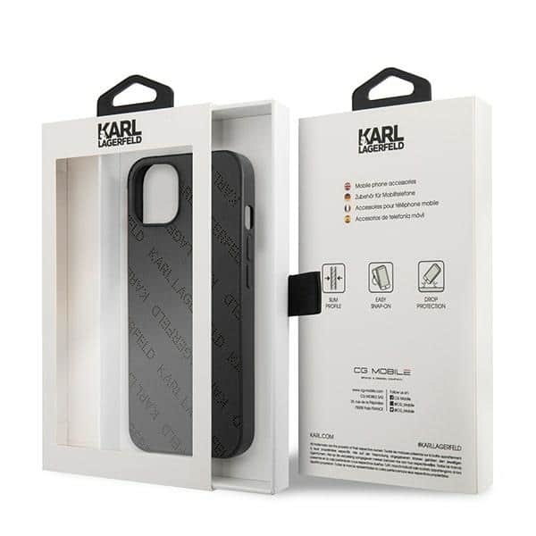 Karl Lagerfeld Perforated Allover - θήκη για Apple iPhone 13 mini - Μαύρο - Image 8