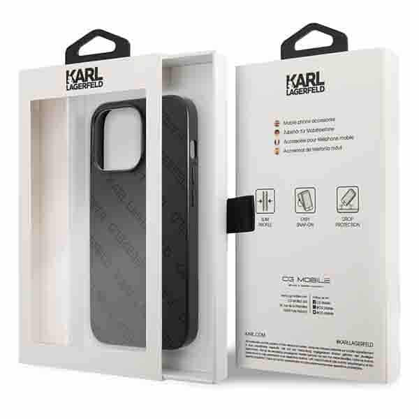 Karl Lagerfeld Perforated Allover - θήκη για Apple iPhone 13 Pro / - Μαύρο - Image 8