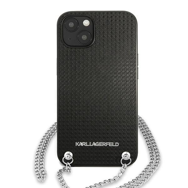 Karl Lagerfeld Leather Textured and Chain - θήκη για Apple iPhone 13 mini - Μαύρο - Image 3