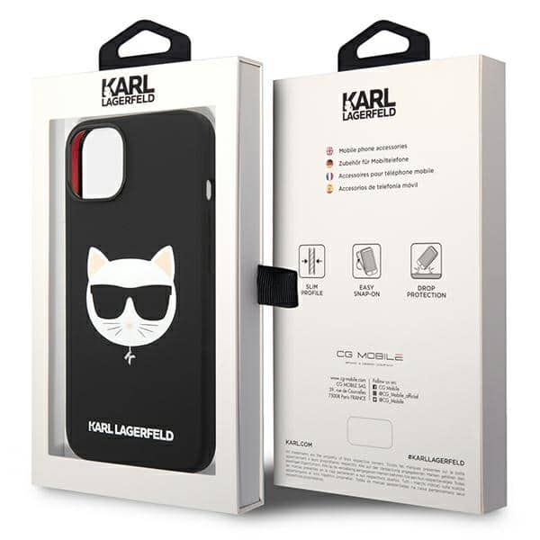 Karl Lagerfeld Silicone Choupette - Apple iPhone 14 Plus / 15 - Μαύρο - Image 8