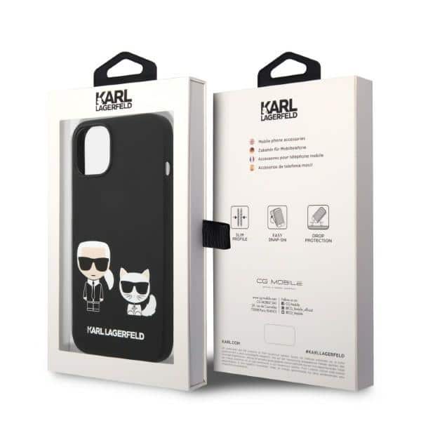 Karl Lagerfeld Silicone Karl & Choupette Magsafe - Apple iPhone 14 Plus / 15 - Μαύρο - Image 8