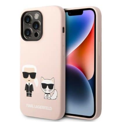 Karl Lagerfeld Silicone Karl & Choupette Magsafe - θήκη για Apple iPhone 14 Pro - Ροζ