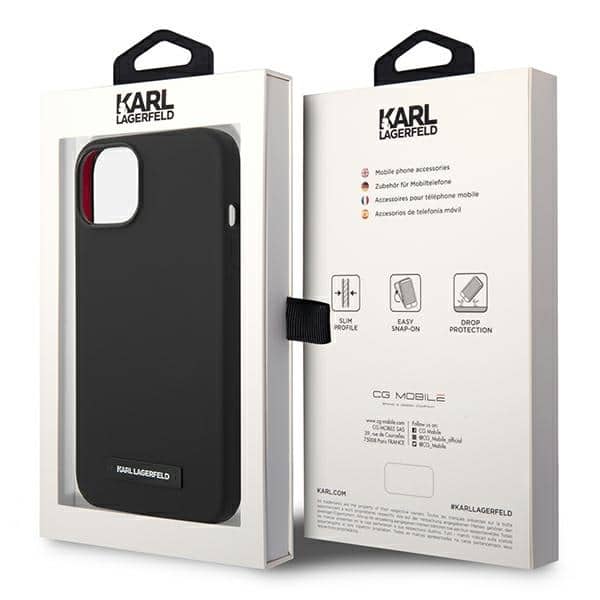 Karl Lagerfeld Silicone Plaque Magsafe - Apple iPhone 14 Plus / 15 - Μαύρο - Image 8