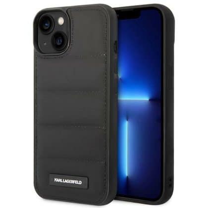 Karl Lagerfeld Puffy Elongated Logo - θήκη για Apple iPhone 14 Plus / 15 - Μαύρο