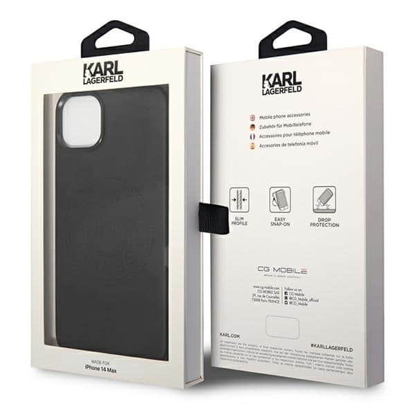 Karl Lagerfeld Leather Perforated Logo - θήκη για Apple iPhone 14 Plus - Μαύρο - Image 8