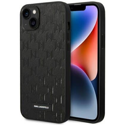 Karl Lagerfeld Saffiano Mono Metal Logo - θήκη για Apple iPhone 14 Plus / 15 - Μαύρο