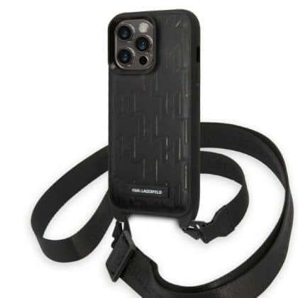 Karl Lagerfeld Monogram Plaque - θήκη για Apple iPhone 14 Pro - Μαύρο