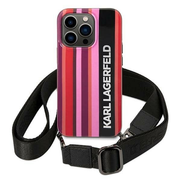 Karl Lagerfeld Color Stripes - θήκη για Apple iPhone 14 Pro Max - Ροζ - Image 2