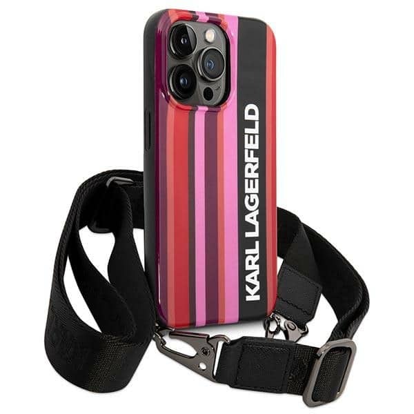 Karl Lagerfeld Color Stripes - θήκη για Apple iPhone 14 Pro Max - Ροζ - Image 3