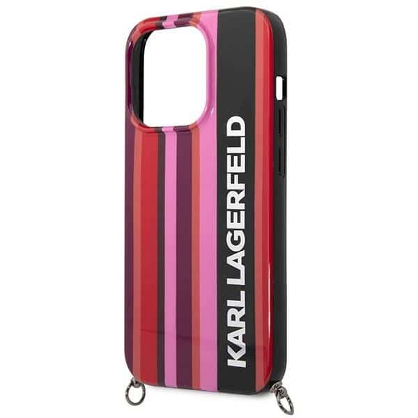 Karl Lagerfeld Color Stripes - θήκη για Apple iPhone 14 Pro Max - Ροζ - Image 5