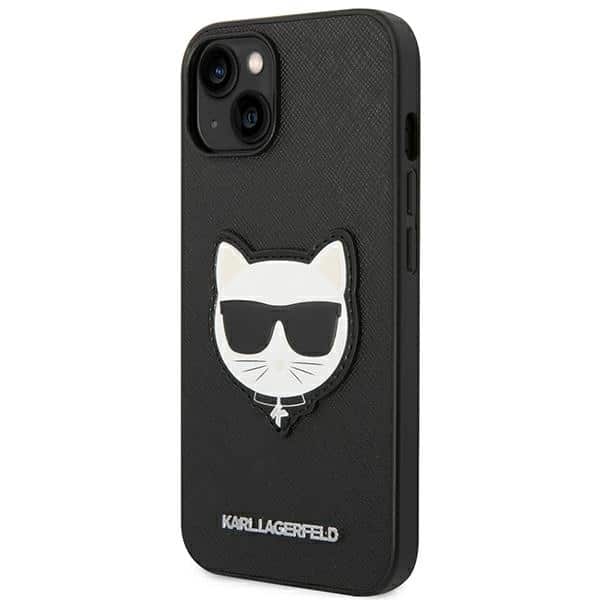 Karl Lagerfeld Saffiano Choupette Head Patch - θήκη για Apple iPhone 14 Plus - Μαύρο - Image 2