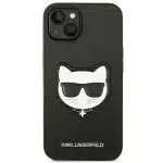 Karl Lagerfeld Saffiano Choupette Head Patch - θήκη για Apple iPhone 14 Plus - Μαύρο - Image 3