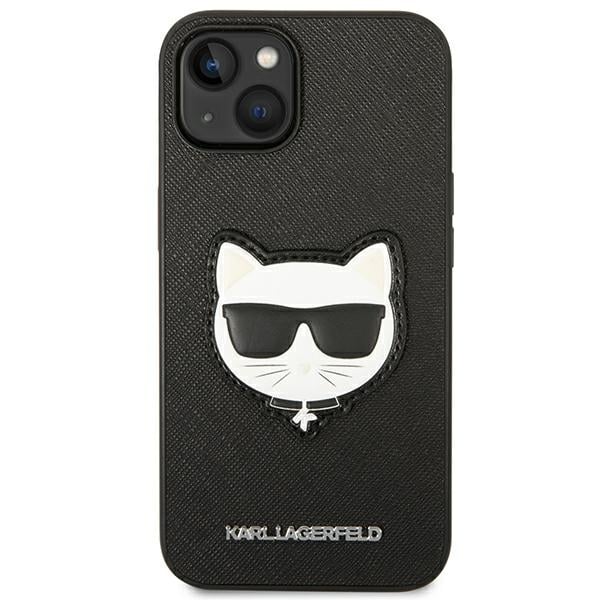 Karl Lagerfeld Saffiano Choupette Head Patch - θήκη για Apple iPhone 14 Plus - Μαύρο - Image 3