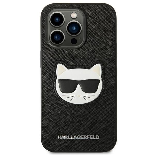 Karl Lagerfeld Saffiano Choupette Head Patch - θήκη για Apple iPhone 14 Pro - Μαύρο - Image 3