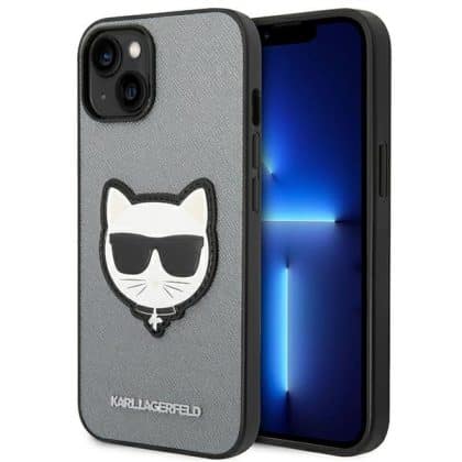 Karl Lagerfeld Saffiano Choupette Head Patch - θήκη για Apple iPhone 14 Plus - Διάφανο