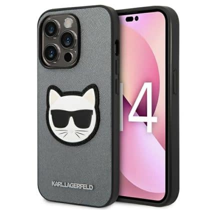 Karl Lagerfeld Saffiano Choupette Head Patch - θήκη για Apple iPhone 14 Pro - Διάφανο