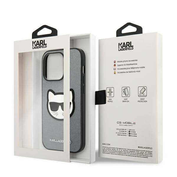 Karl Lagerfeld Saffiano Choupette Head Patch - θήκη για Apple iPhone 14 Pro - Διάφανο - Image 8