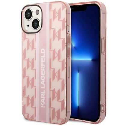 Karl Lagerfeld Mono Vertical Stripe - θήκη για Apple iPhone 14 Plus - Ροζ