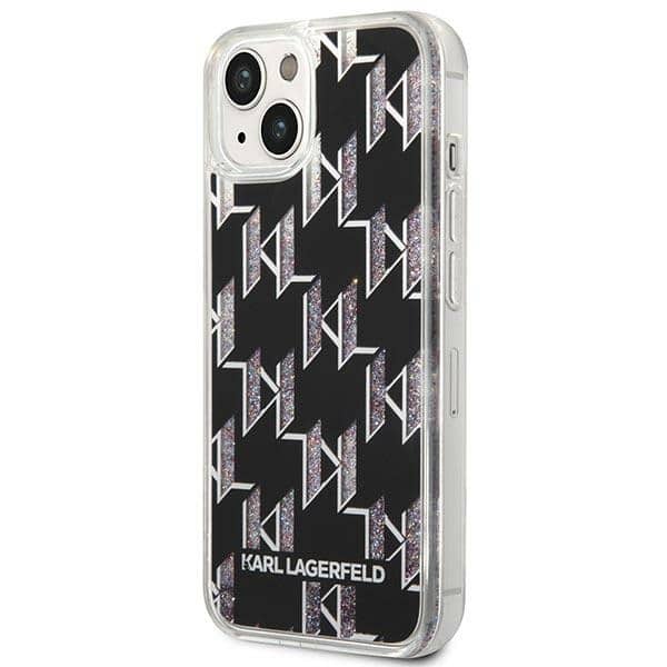 Karl Lagerfeld Liquid Glitter Monogram - θήκη για Apple iPhone 14 - Μαύρο - Image 2
