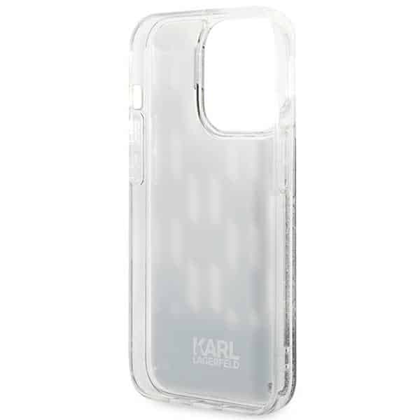 Karl Lagerfeld Liquid Glitter Monogram - θήκη για Apple iPhone 14 Pro - Μαύρο - Image 7