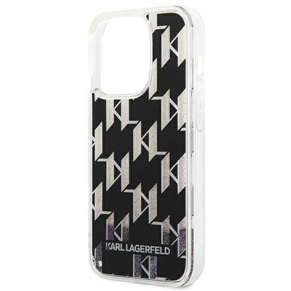 Karl Lagerfeld Liquid Glitter Monogram - θήκη για Apple iPhone 14 Pro Max - Μαύρο - Image 6